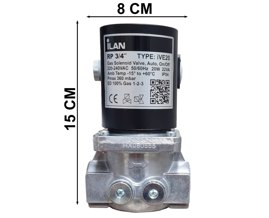 iLAN Gas Interlock System Kit with Built-in Fan Current Sensors & 3/4" Gas Solenoid Valve