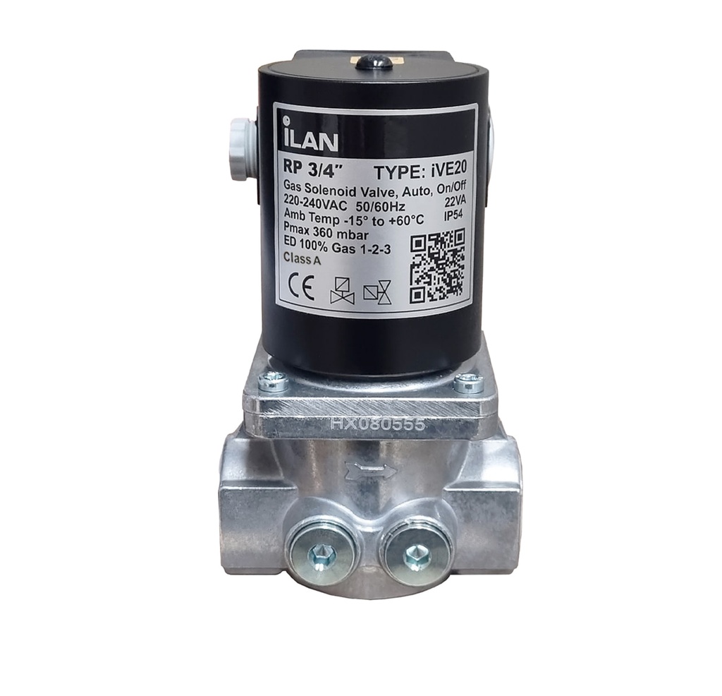 iLAN Gas Interlock System Kit with Built-in Fan Current Sensors & 3/4" Gas Solenoid Valve