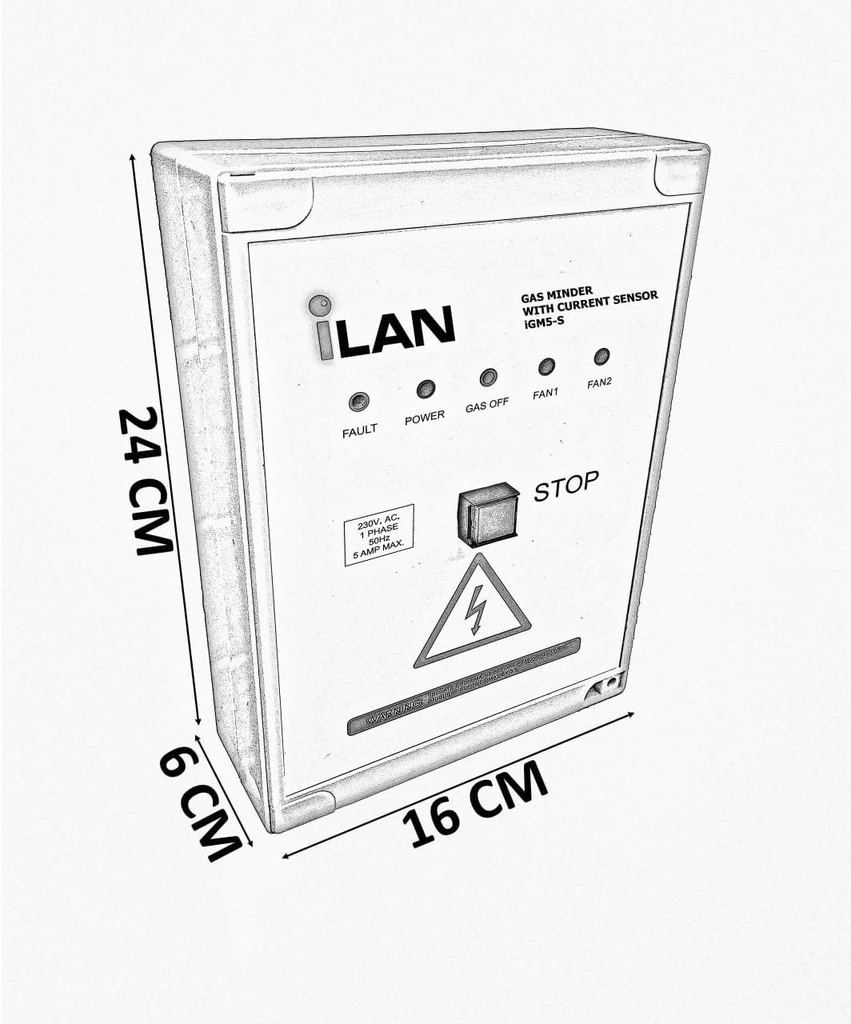 iLAN Gas Interlock System Kit with Built-in Fan Current Sensors & 3/4" Gas Solenoid Valve